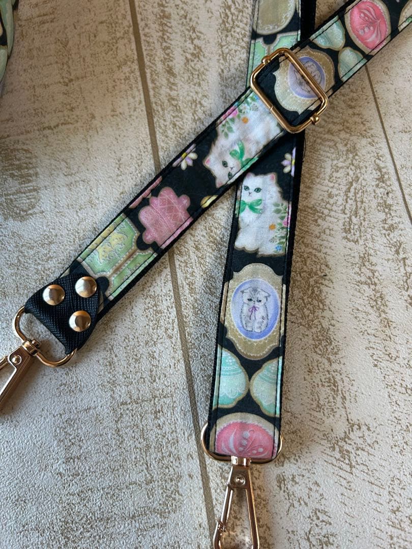 ゴン助様♡22ファブリック 丸底ハンドバッグ ショルダー2way