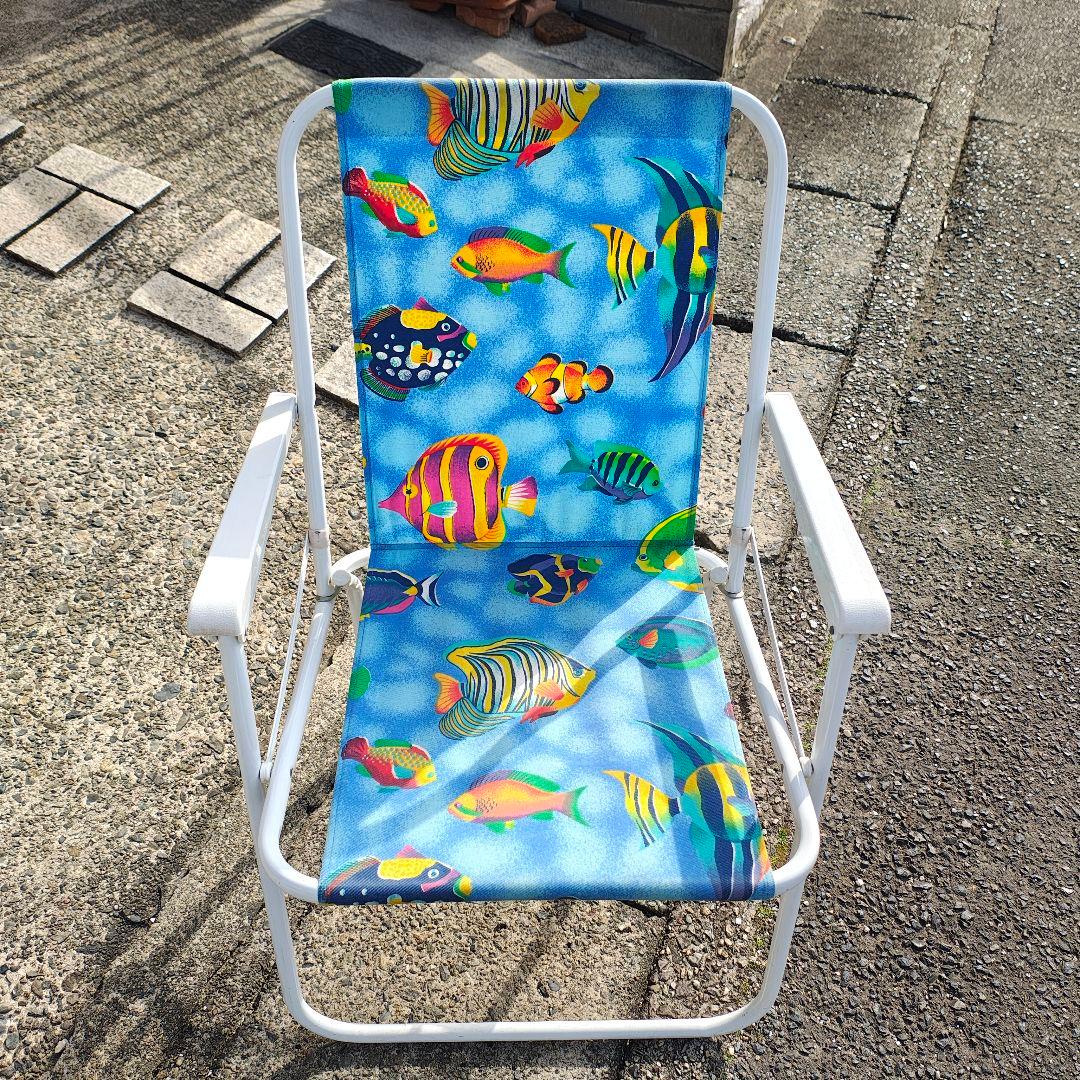 折りたたみ式アウトドアチェア 2脚セット 昭和レトロ