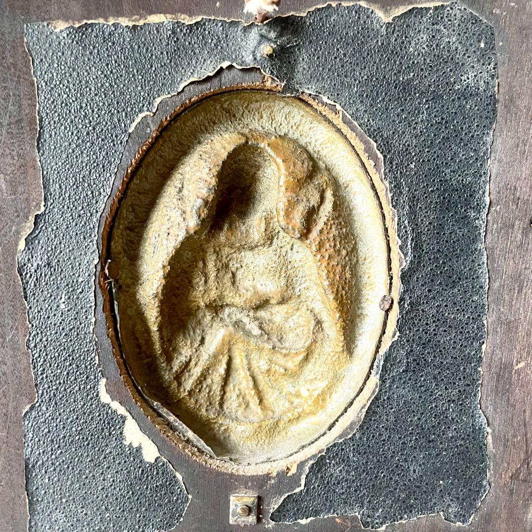 聖母マリア聖水盤　ベネティエ　レリーフ　ナポレオン三世様式フランスアンティーク