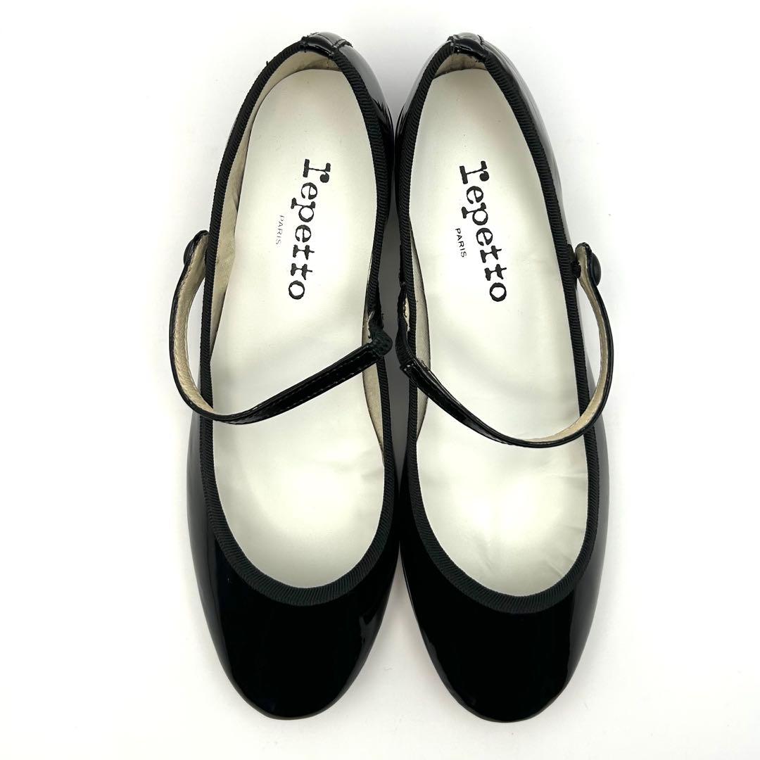未使用級✨ repetto 【38】 パンプス ローズ メリージェーン ブラック