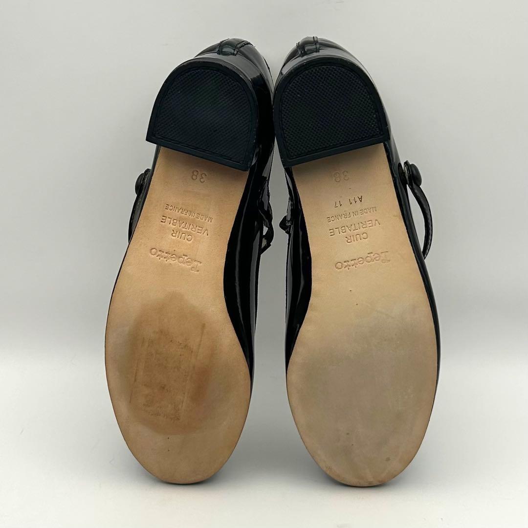 未使用級✨ repetto 【38】 パンプス ローズ メリージェーン ブラック