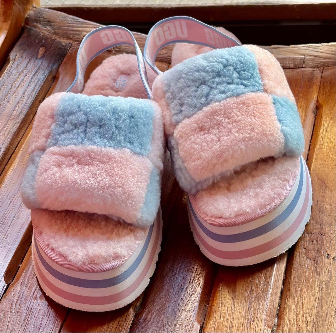 超激レア・超入手困難✨②美品✨24.5～25素足✨UGG✨ディスコ チェッカー