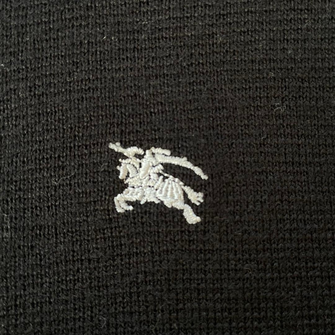 BURBERRY BLACK LABEL フルジップニット ロゴ
