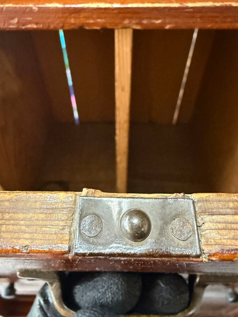 アンティーク 戦前 昭和初期 無垢木製 ライティングビューロー 折畳書斎机