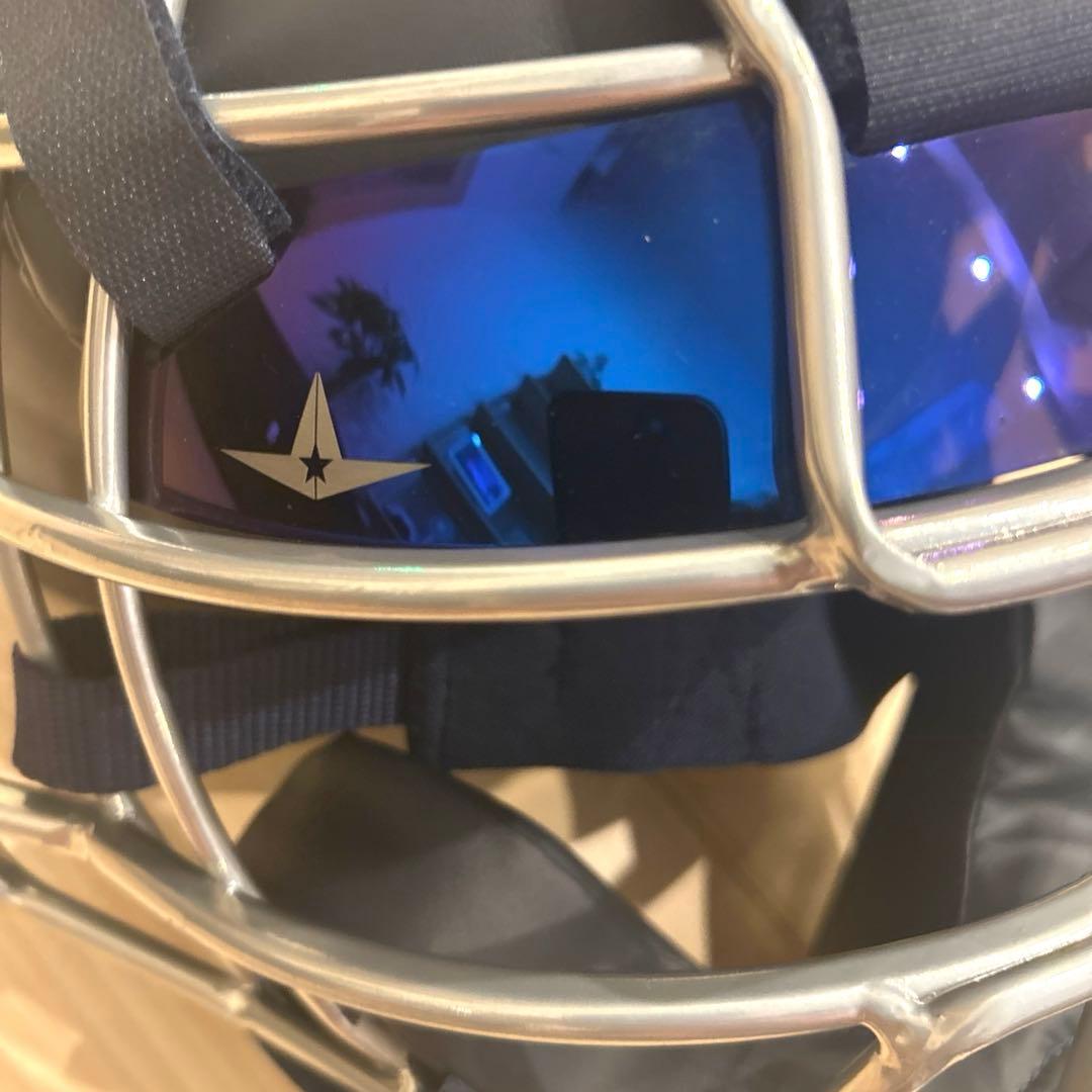 オールスター　硬式捕手用マスク：FM40ST　中空鋼　ネイビー