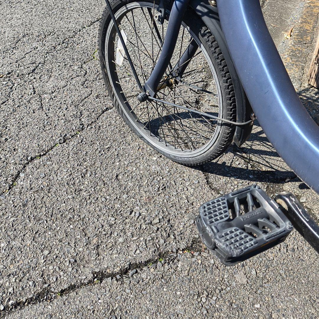 電動アシスト自転車 シティタイプ グレー 前バスケット付き