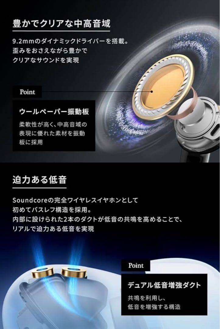 Anker Soundcore Liverty 5 ワイヤレスイヤホン