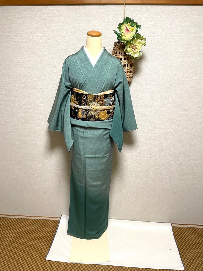 ♦️逸品　辻ヶ花模様　二重太鼓の作り帯