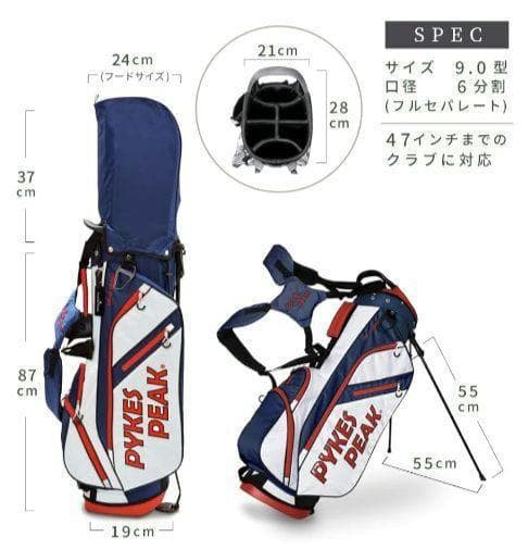 bear1265PYKES PEAK スタンド式キャディバッグカモブルー