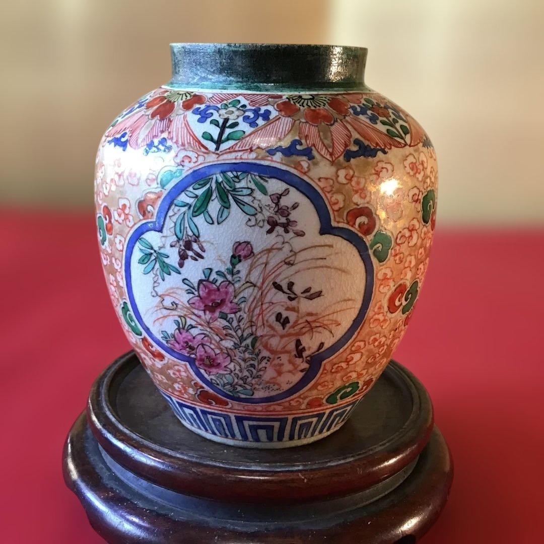 時代物　九谷小壺　明治頃