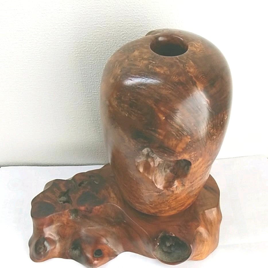 屋久杉の壺  花台付き