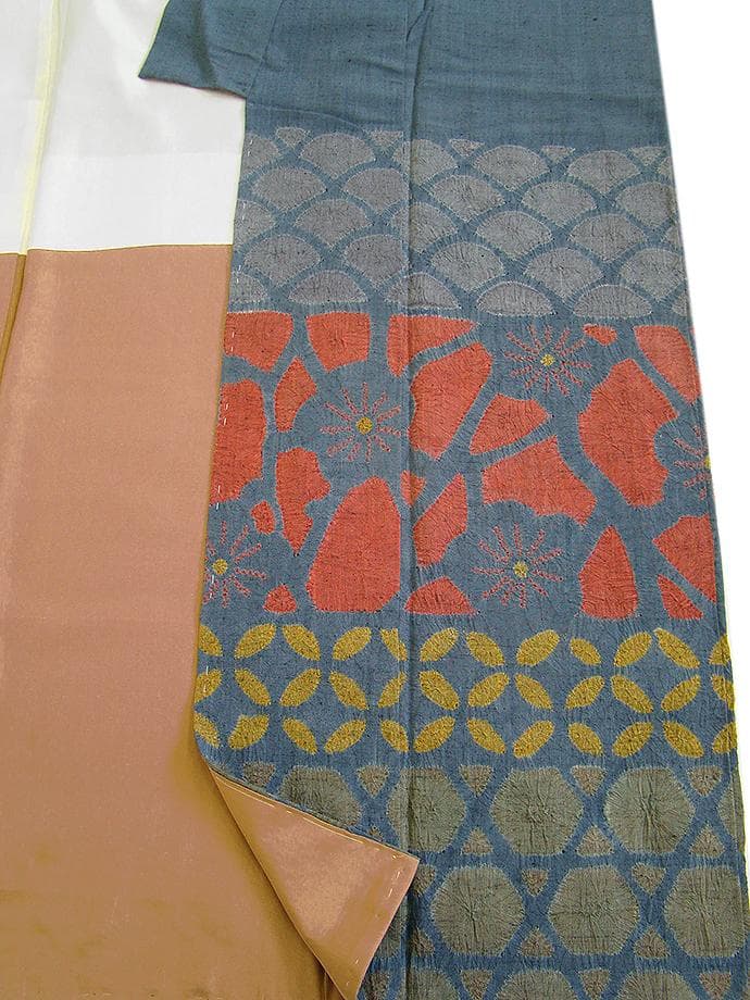 値下げ交渉ＯＫ！紬地 絞り入り 訪問着 正絹 Ｂ７６８