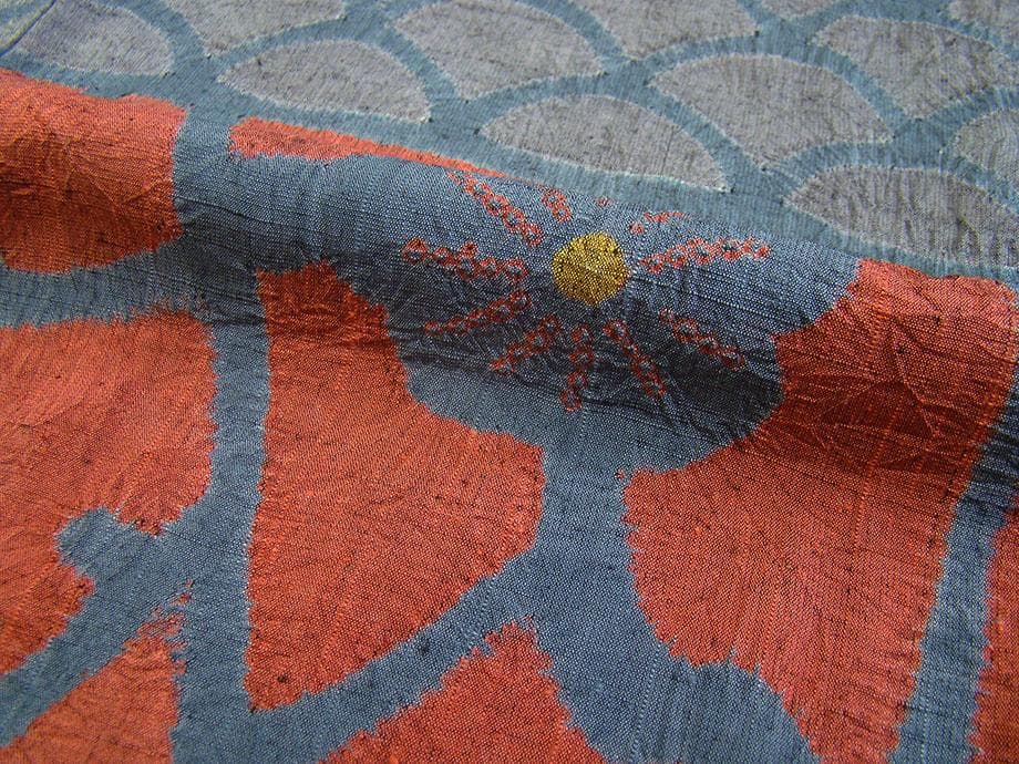 値下げ交渉ＯＫ！紬地 絞り入り 訪問着 正絹 Ｂ７６８