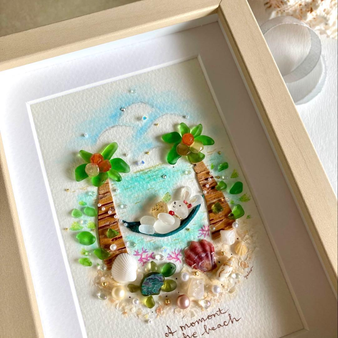 misa　オーダー受付　シーグラス／天然石／フレームアート