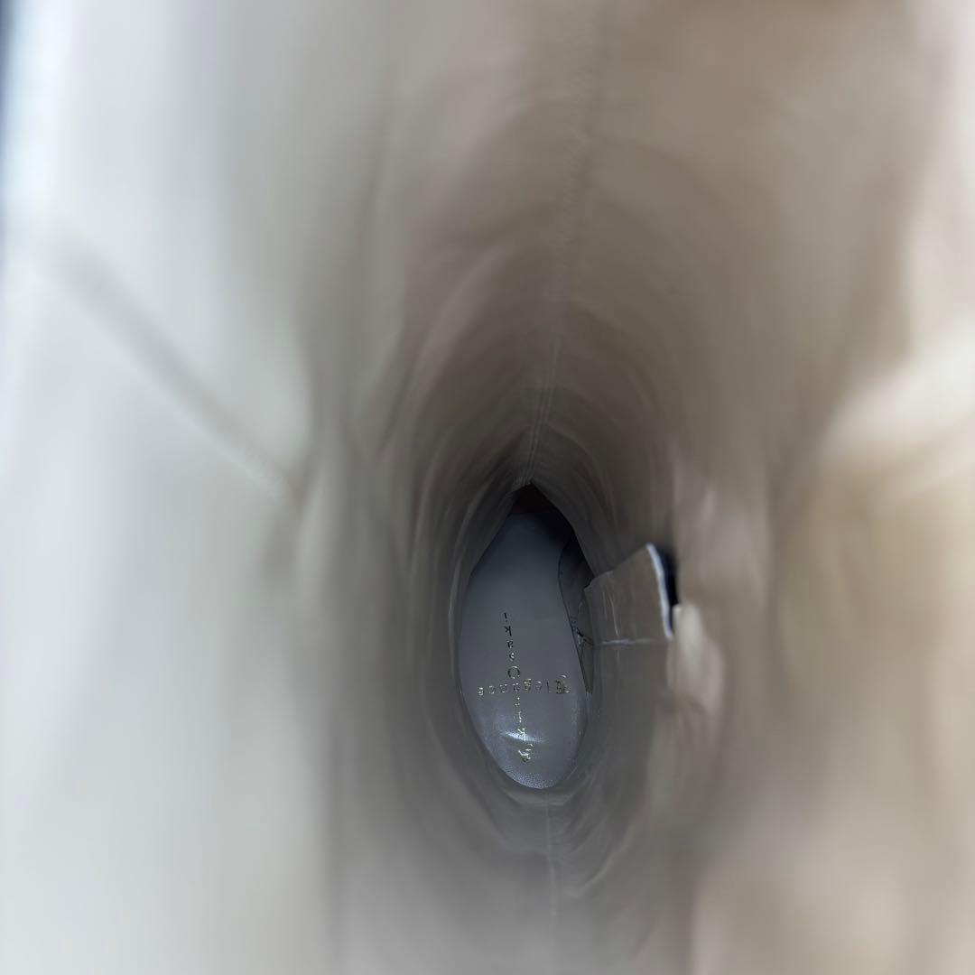 【新品】ブティックオーサキ ロングブーツ 黒 レザー　サイドジップ　22.5㎝