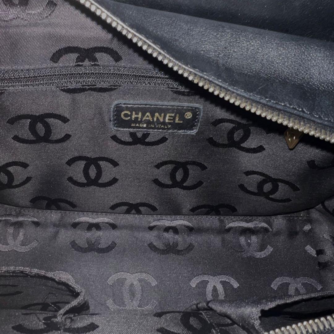 美品CHANEL トートバッグ ワイルドステッチ ブラック レザー キルティング