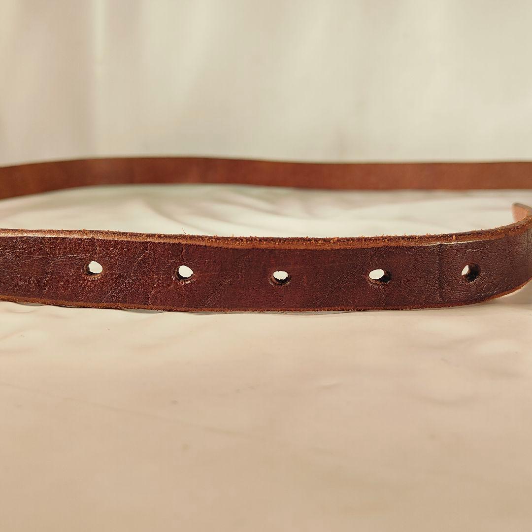 【英国製ヴィンテージ】ダブルラップ本革ベルト　上質クラシックドレスベルト　正規品