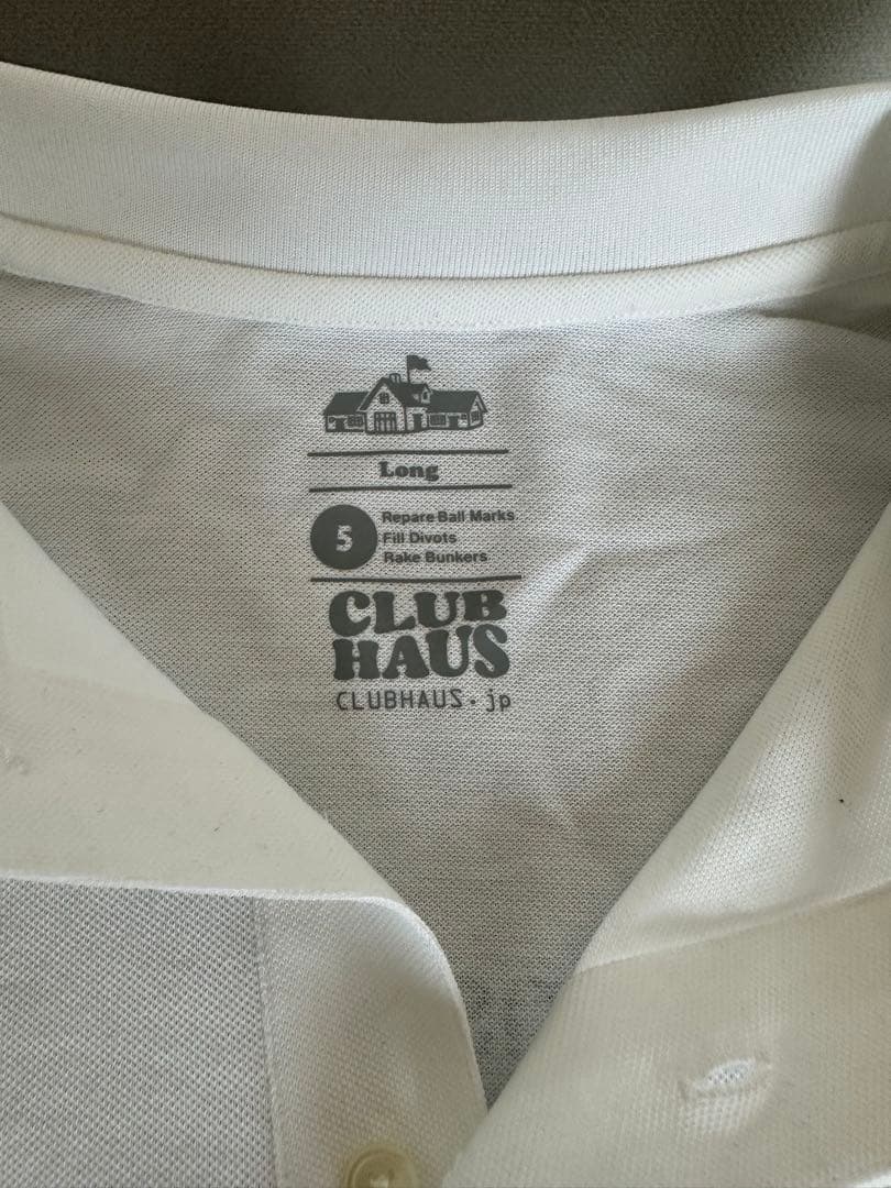 クラブハウスキャロウェイコラボ白半袖ポロシャツ