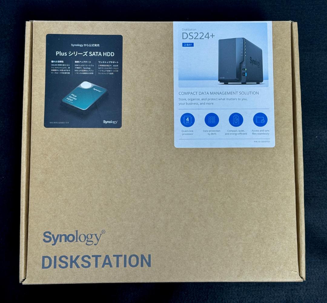 Synology NAS DS224+ 純正HDD 4TB × 2台 セット