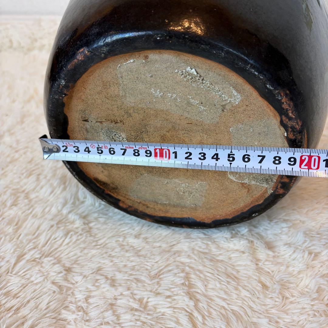 海鼠釉 火鉢 植木鉢 睡蓮鉢 メダカ鉢 鉢カバー 昭和レトロ アンティーク 陶器