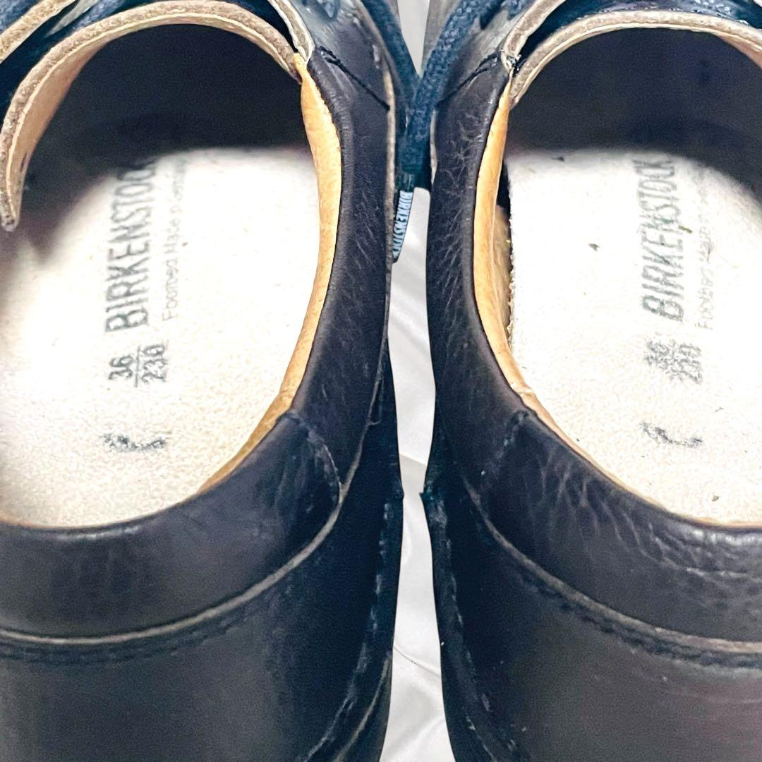 【ビルケンシュトック】美品メンフィス シボ革 レザー ダークブラウン 茶 23