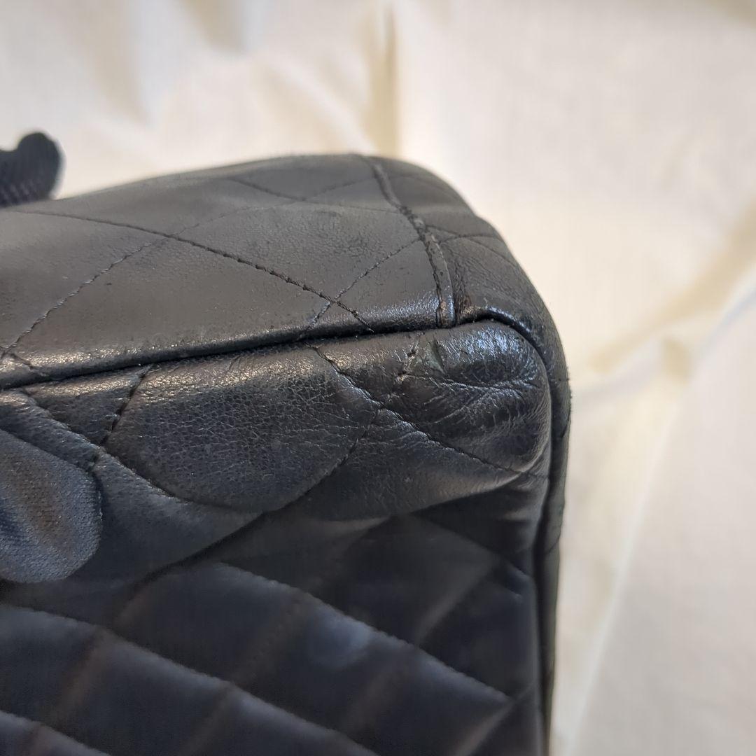 シャネル　デカマトラッセ　シングルフラップ　ダブルチェーンショルダーバッグ