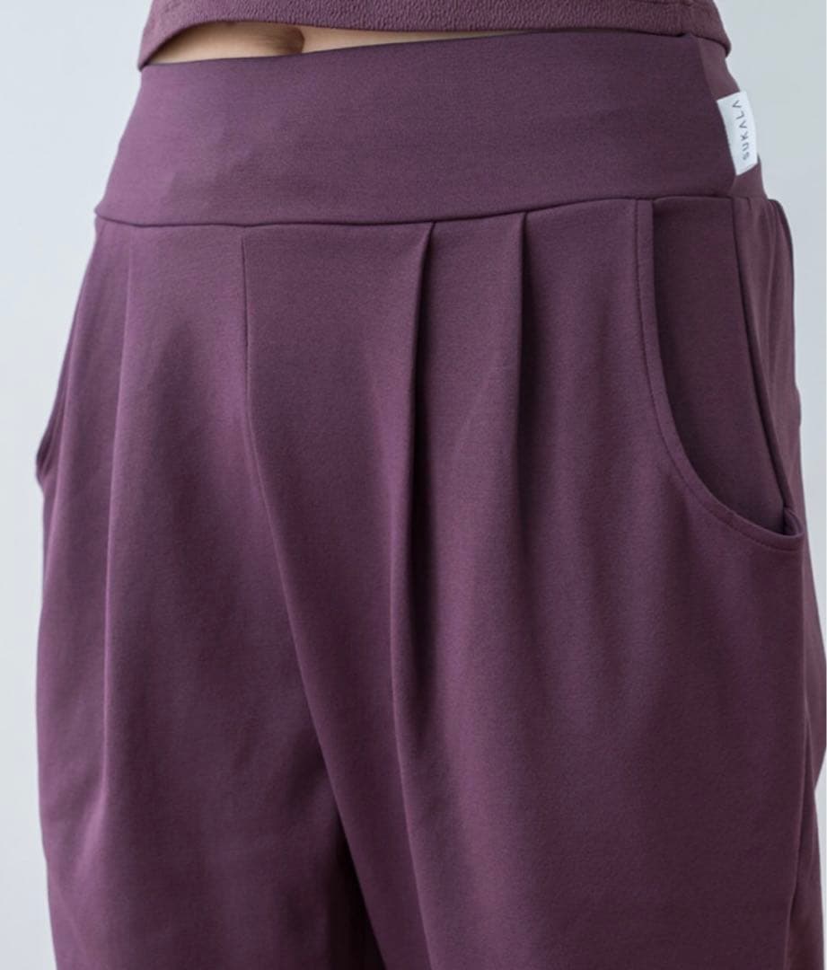 【SUKALA 】ダブルニットジョガーパンツ（ワイン・完売のLL）