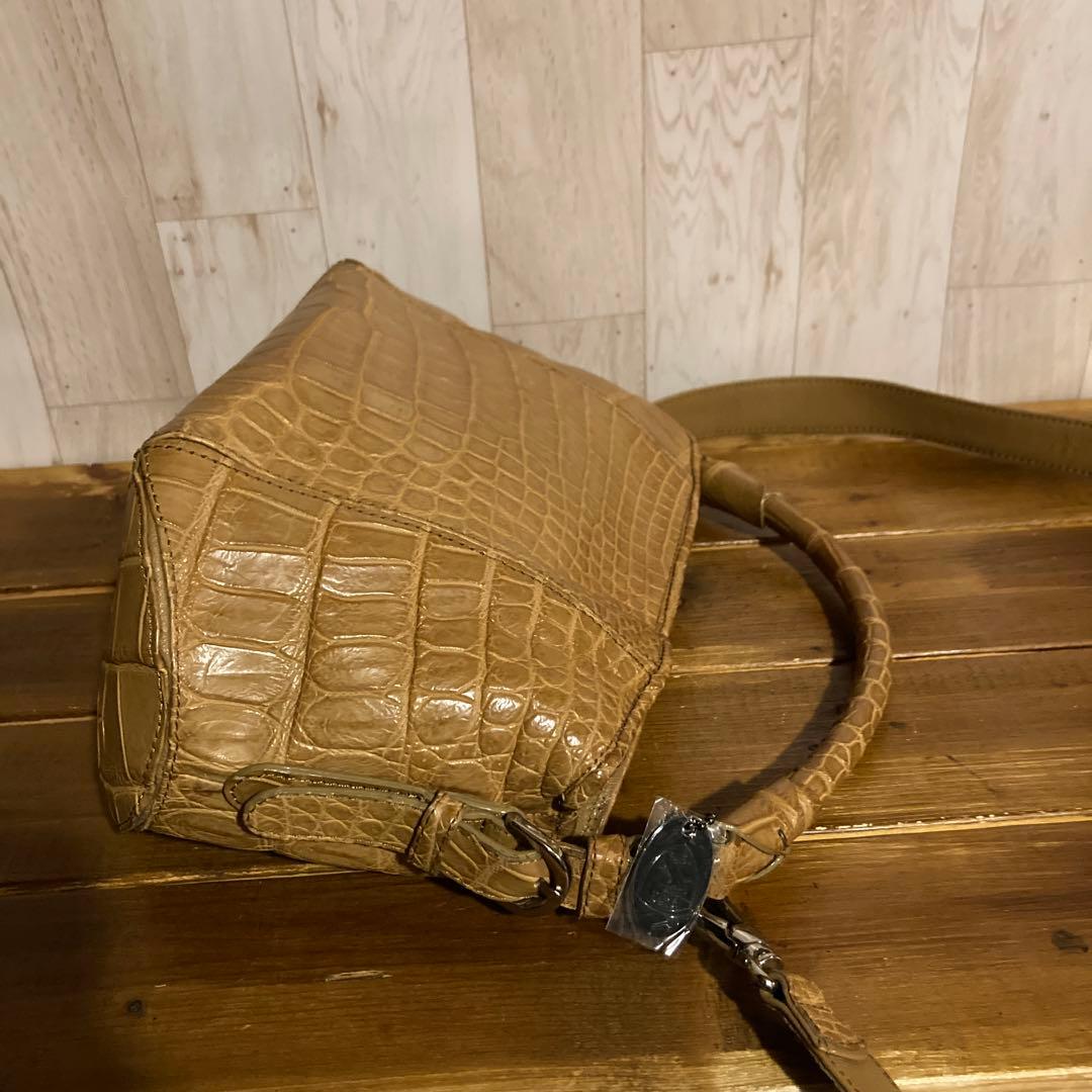 【希少】GARBO ガルボ　最高級　マテリアルクロコダイル　2WAY ショルダー