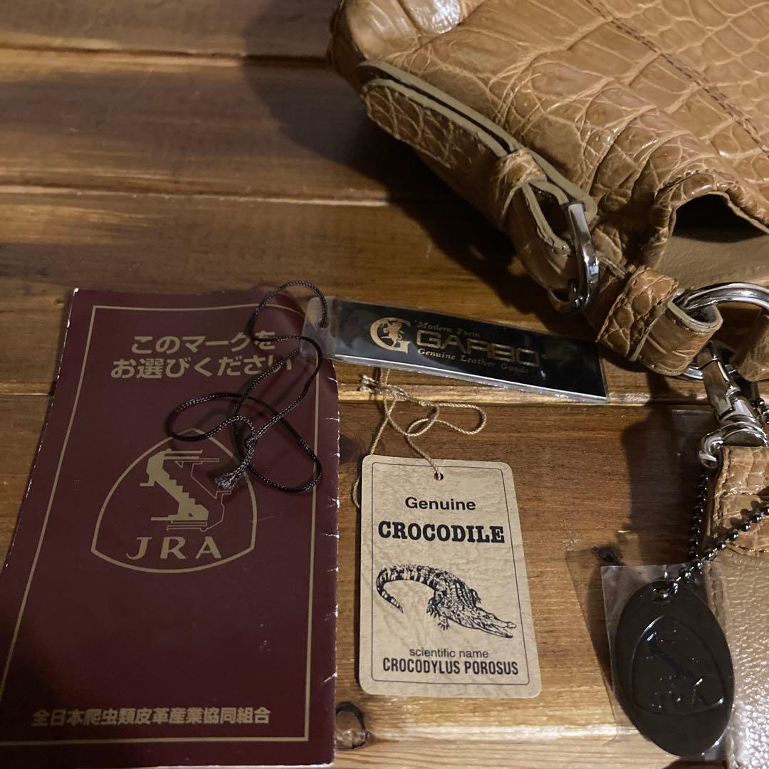 【希少】GARBO ガルボ　最高級　マテリアルクロコダイル　2WAY ショルダー