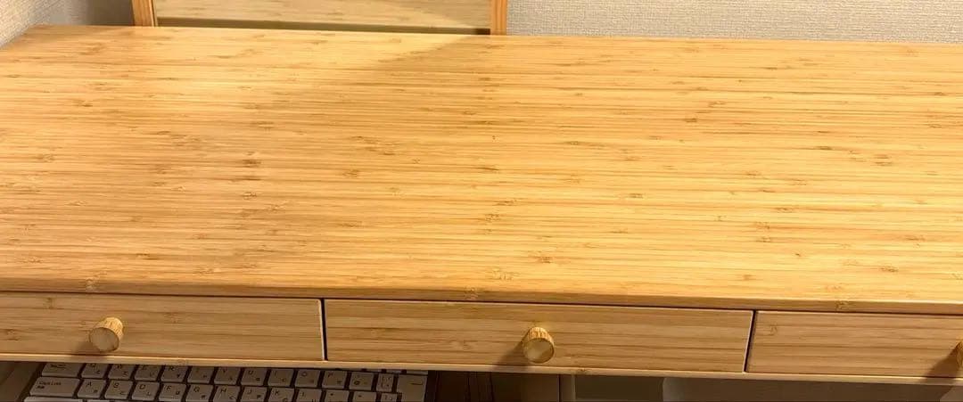 美品⭐︎送料込み完成品イケアIKEAリルオーセン デスク LILLÅSEN 竹素材