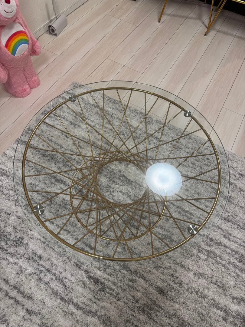 フランフラン　テーブル　ゴールド