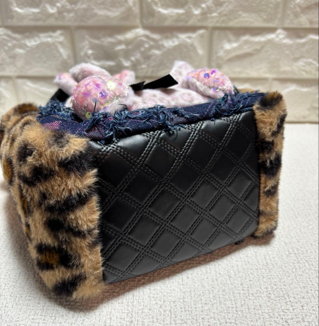あ*き様 コヤンイサムチョン　ハンドメイド　ミニファートートバッグ　ヒョウ柄ファ