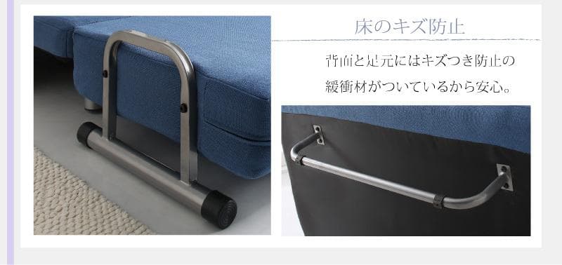 モダンデザイン３WAYソファベッド　W120　幅120cm セミダブル レザー調