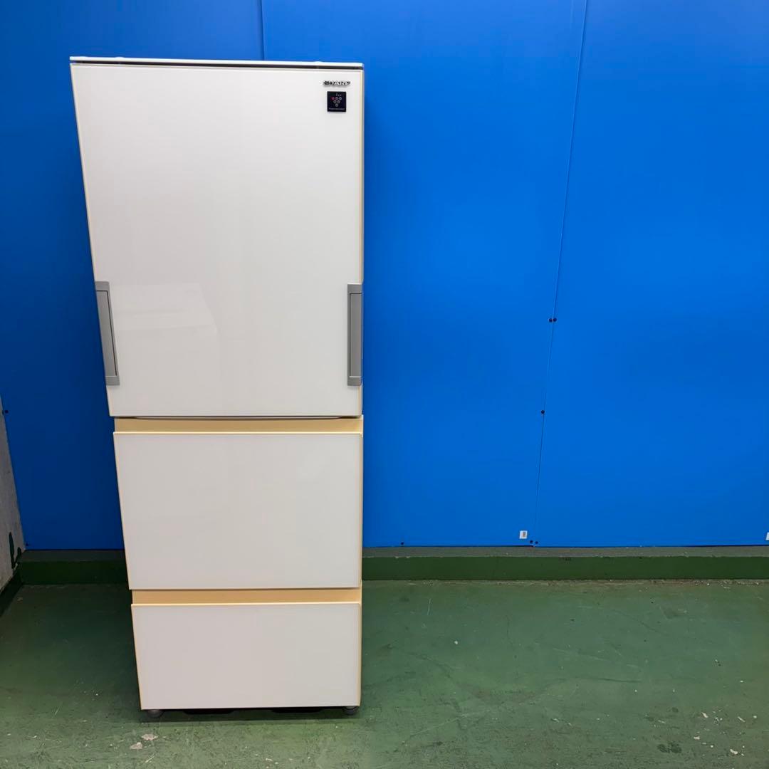 667 SHARP どっちもドア　大型冷蔵庫　300L強　自動製氷　ガラスパネル