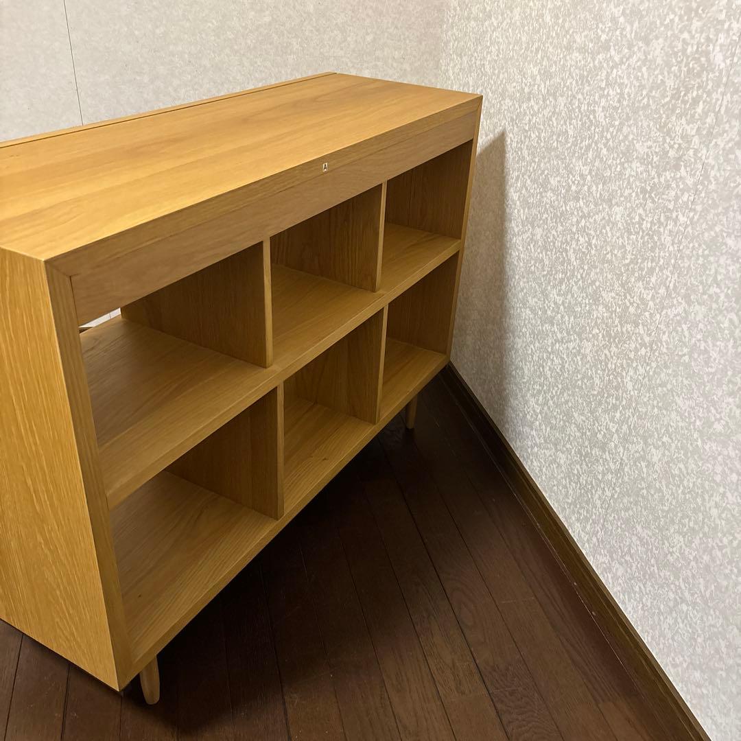 【美品】オープンシェルフ ナチュラル オーク材 棚 ディスプレイ シェルフ