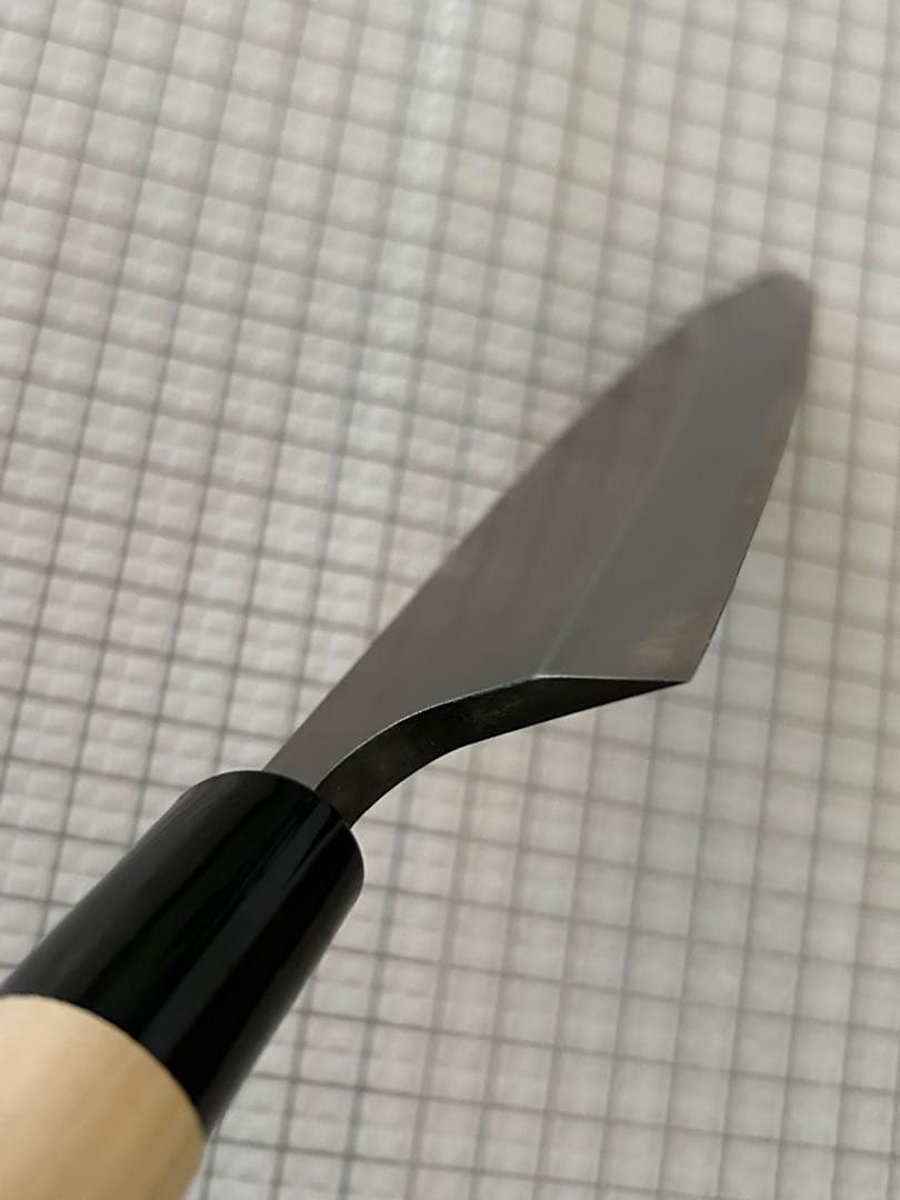 出刃 包丁 150mm 出刃包丁 モリブデンバナジュウム鋼 朴丸柄 ②