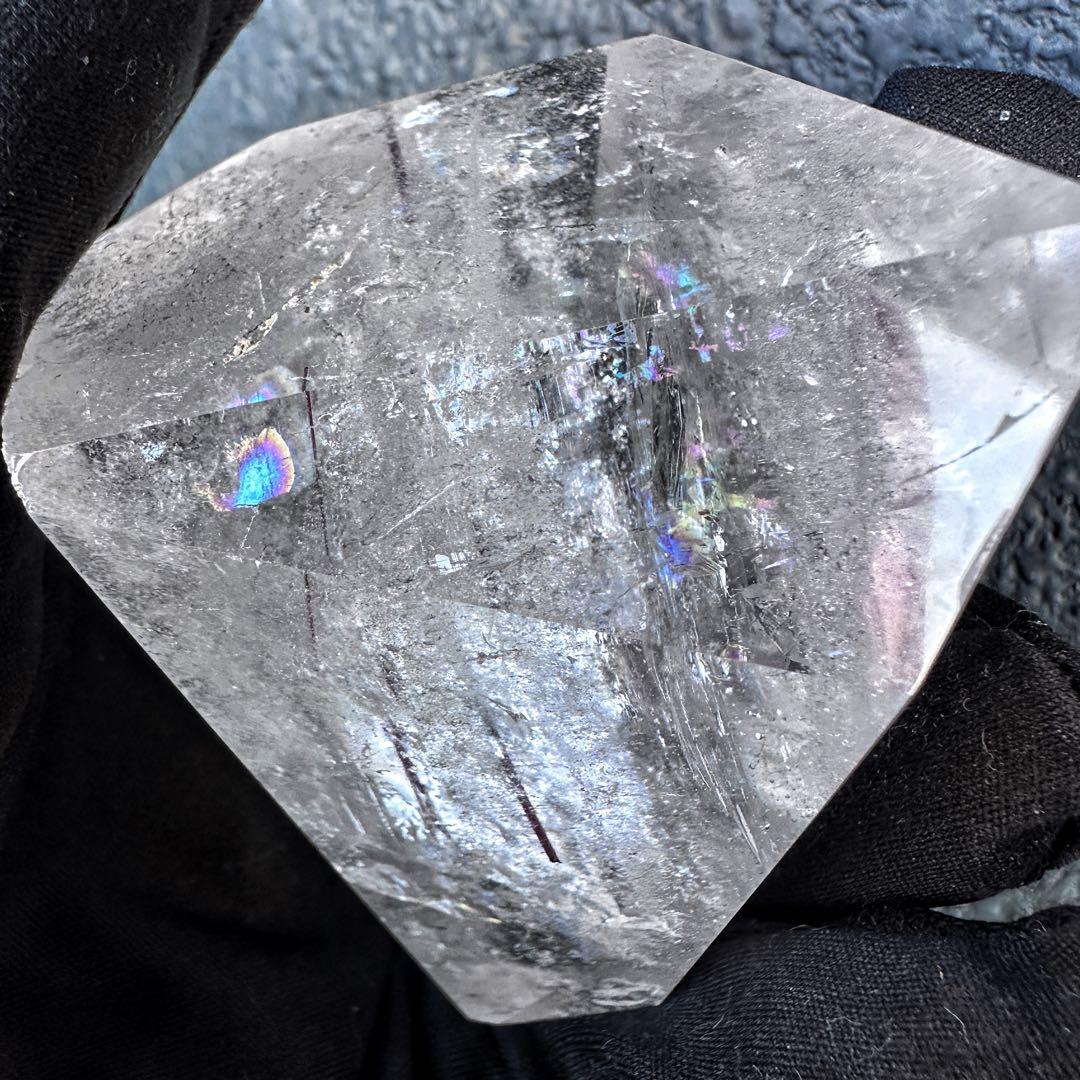 【金運】レインボー☆ヒマラヤ水晶レッドルチルクオーツフリーフォームA1177