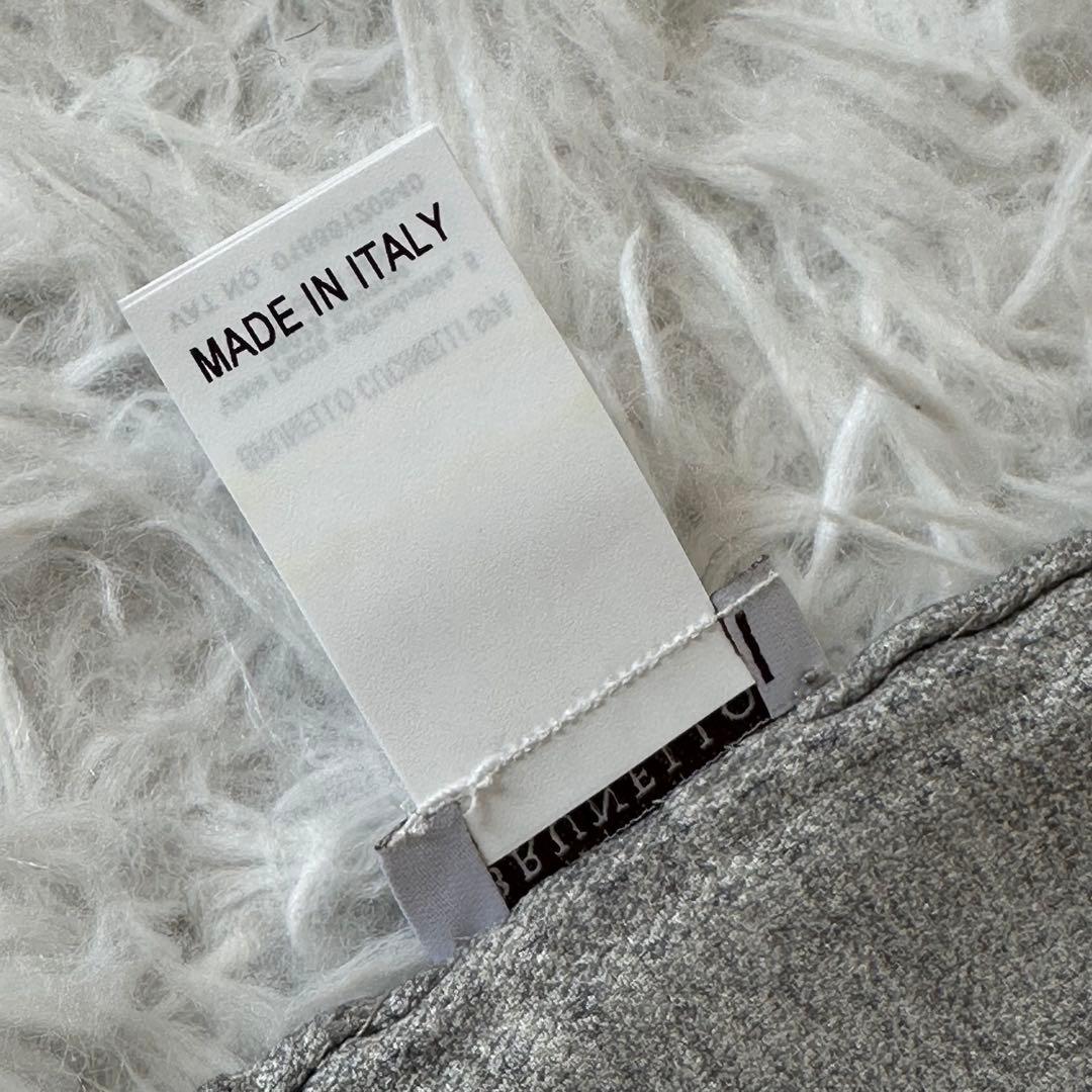 新品未使用✨ブルネロクチネリ ポケットチーフ ハンカチ シルク100% ロゴ