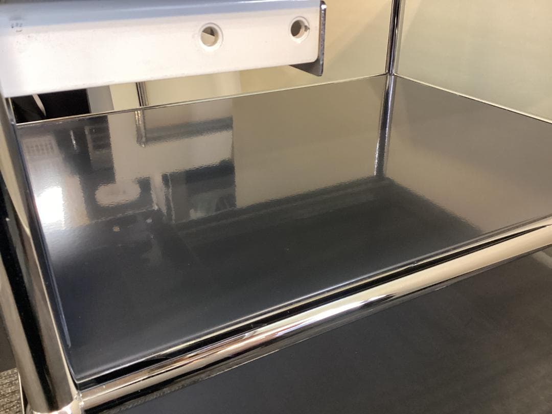 鍵付き　USMハラー　ロールボーイ　２段　デスクワゴン　アントラサイト　C