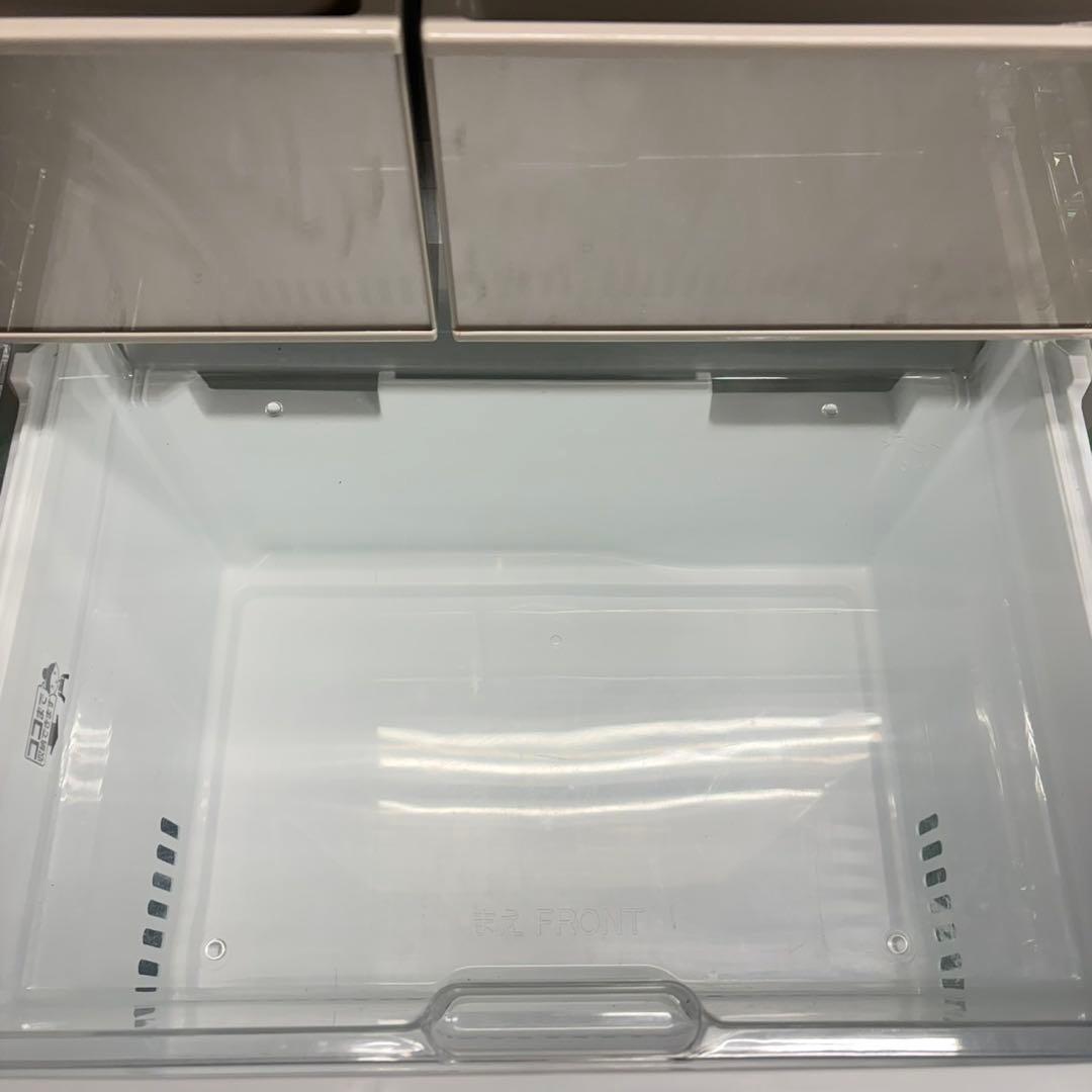 717 東芝大型冷蔵庫　400L強　小型　家庭用　ガラスパネル　左開き　家庭用