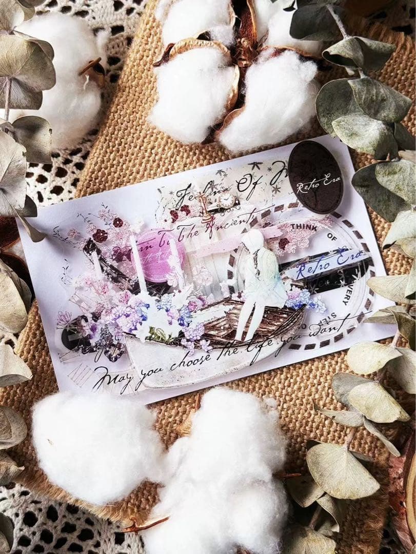 霖蓝汐原创手账《浮光之圈》海外マスキングテープ　マステ 【2235】