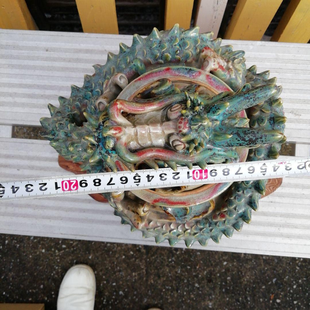 山岡徹山龍登窯香呂の陶器彫刻 装飾品、上野焼香春焼き工芸品、華道仏教、お寺、骨董