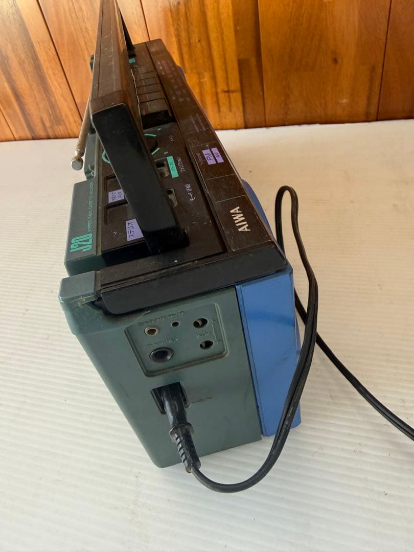 AIWA CS-J20 ラジカセ レトロ希少青色(a67)