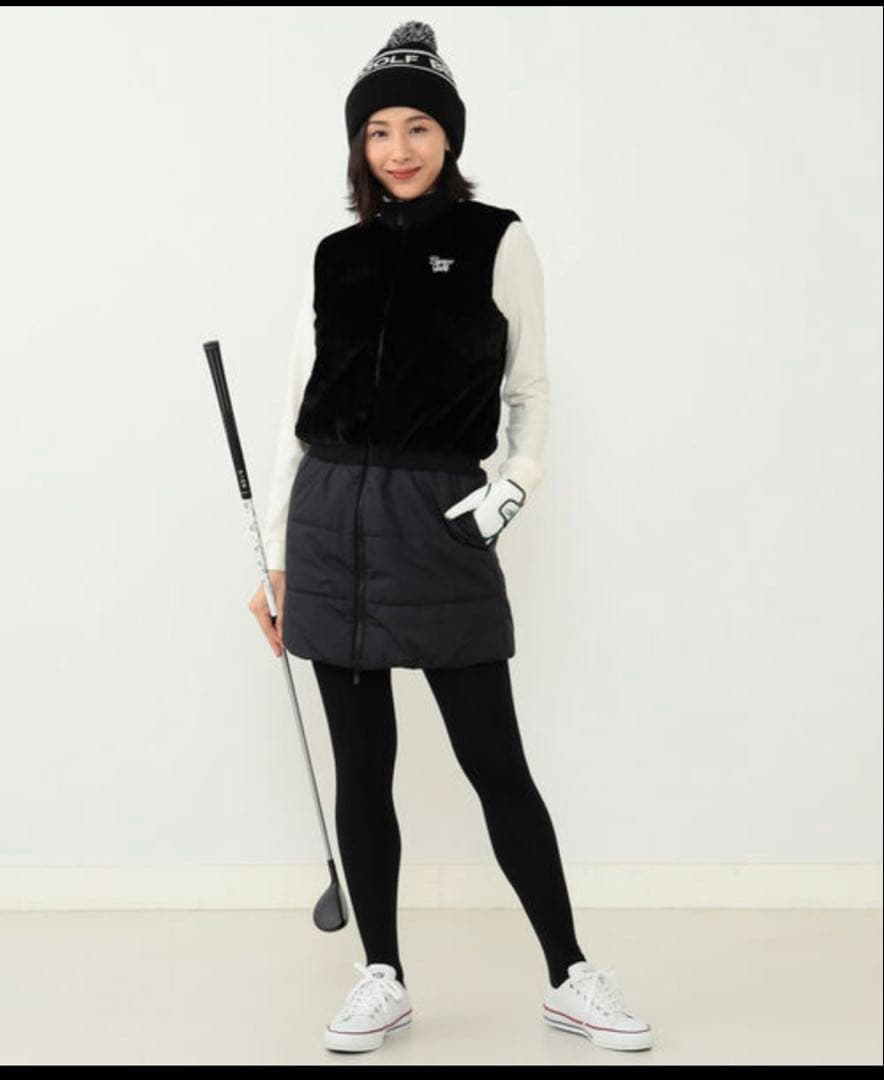 ビームスゴルフ 中綿ボアドッキングワンピース　刺繍ロゴ　BEAMS GOLF