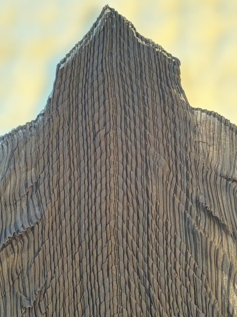 [希少] ISSEY MIYAKE 高級感あふれる波状 プリーツ トップス