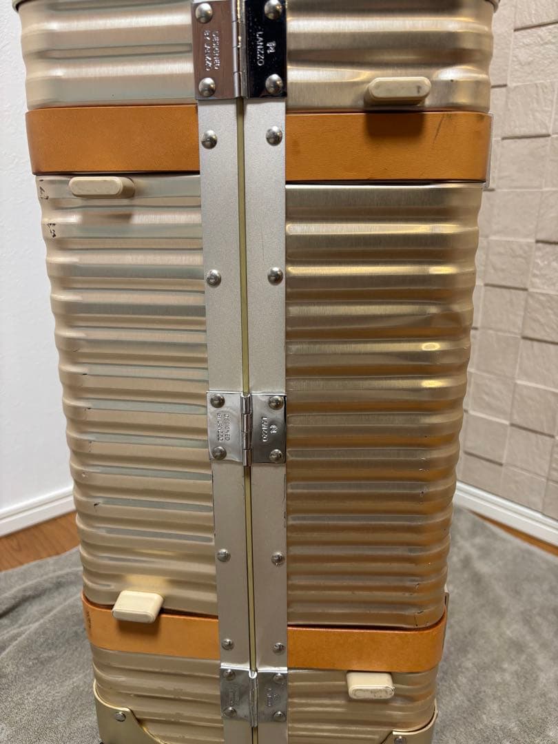 LANZZO VIKING アルミスーツケース 47L ゴールド 24inch