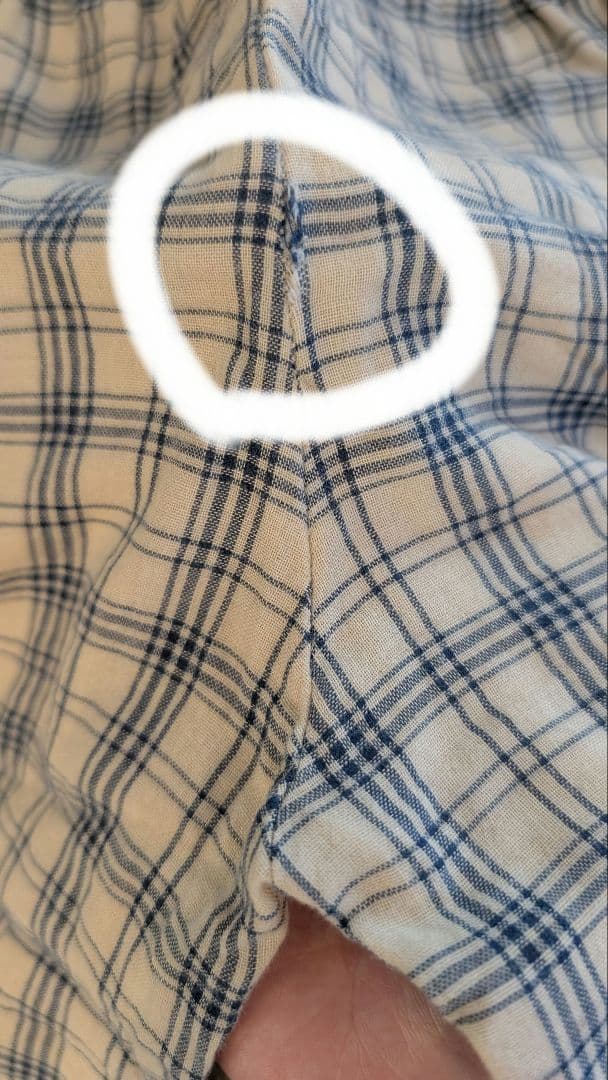 liilu┊︎6y┊︎チェック柄刺繍ポケット付きパンツ