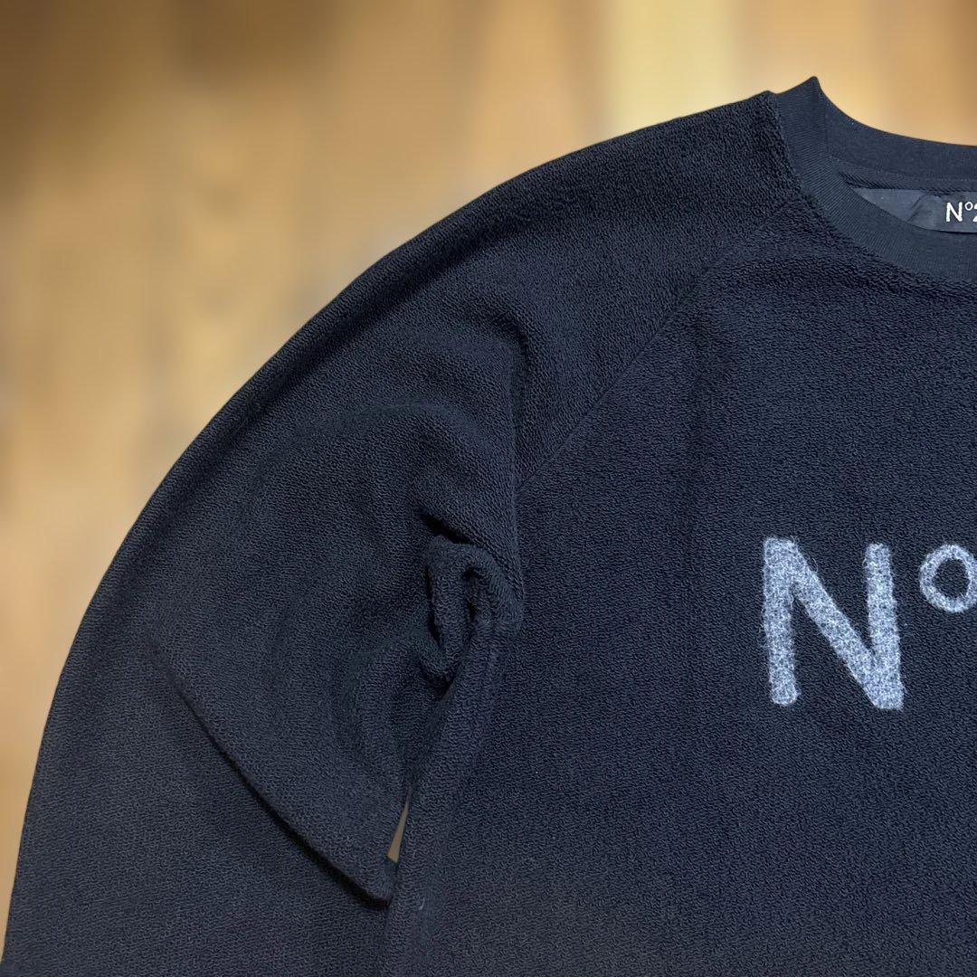 ヌメロ ヴェントゥーノ N°21 ネイビー クルーネック トレーナー極秘品