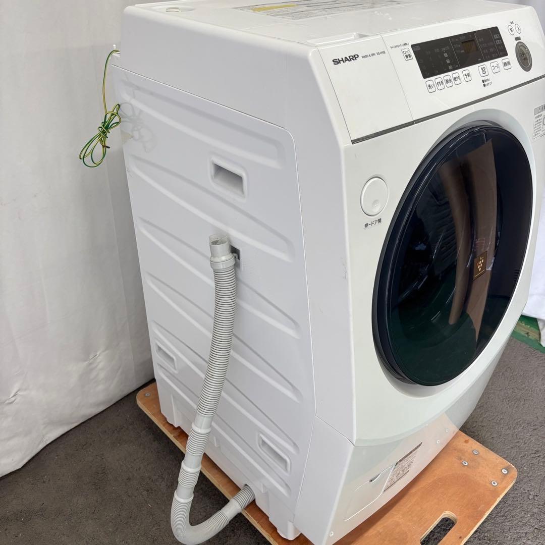 ★942　ドラム式洗濯機　SHARP　10キロ　右開　安い　綺麗　設置無料　中古