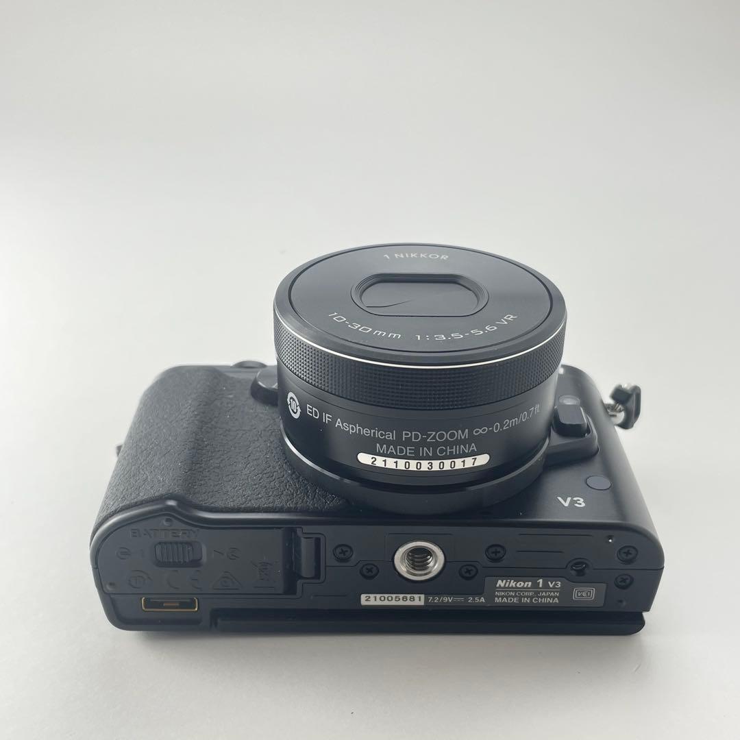 【ショット数8000・返品保証】Nikon 1 V3 ブラック 標準レンズキット